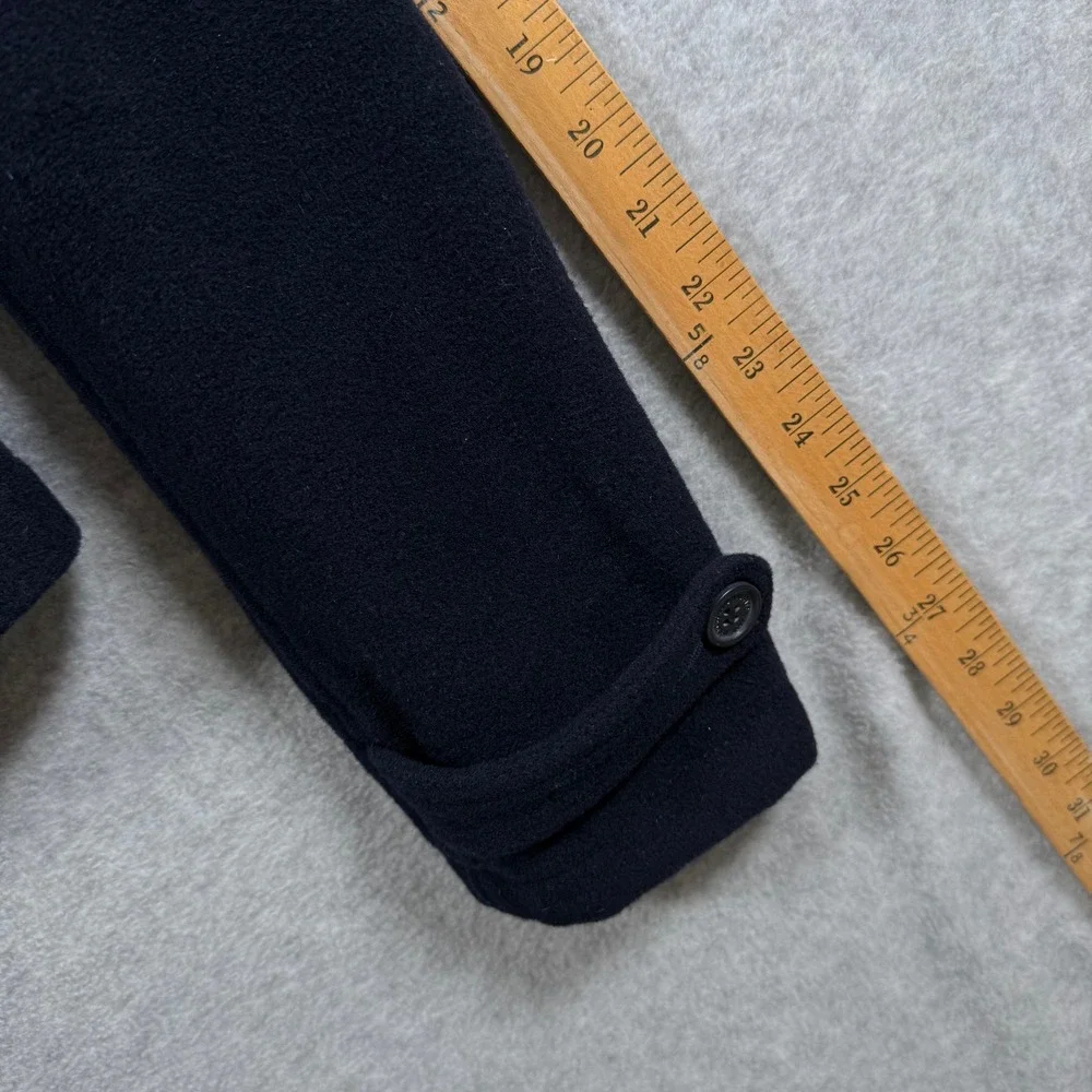 Vintage Abercrombie & Fitch Womens Medium Navy Blue Wool Blend Peacoat Jacket - Picture 14 of 16